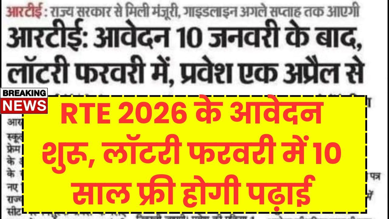 RTE 2026 Admission Lottery Date